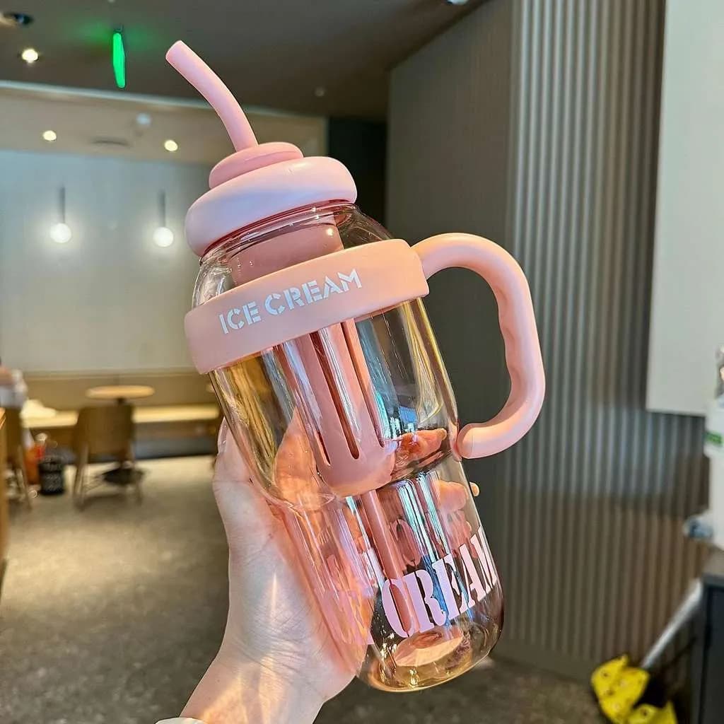 قمقمه فانتزی نیدار طرح بستنی دستهدار حجم 1300ml — تصویر ۶