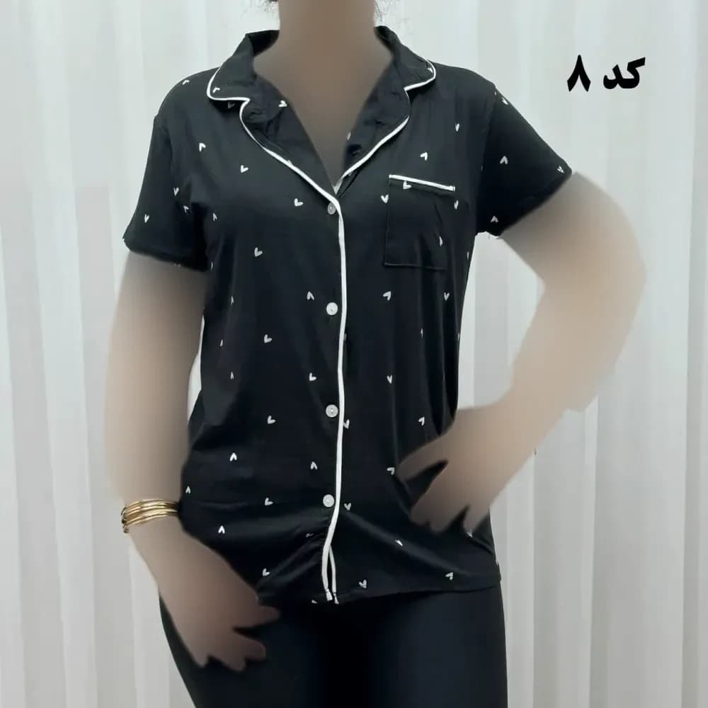 لباس خواب جلو باز زنانه وارداتی کد 1163 جنس اسپاندکس و پلی استر چهارفصل راحت — تصویر ۱۰