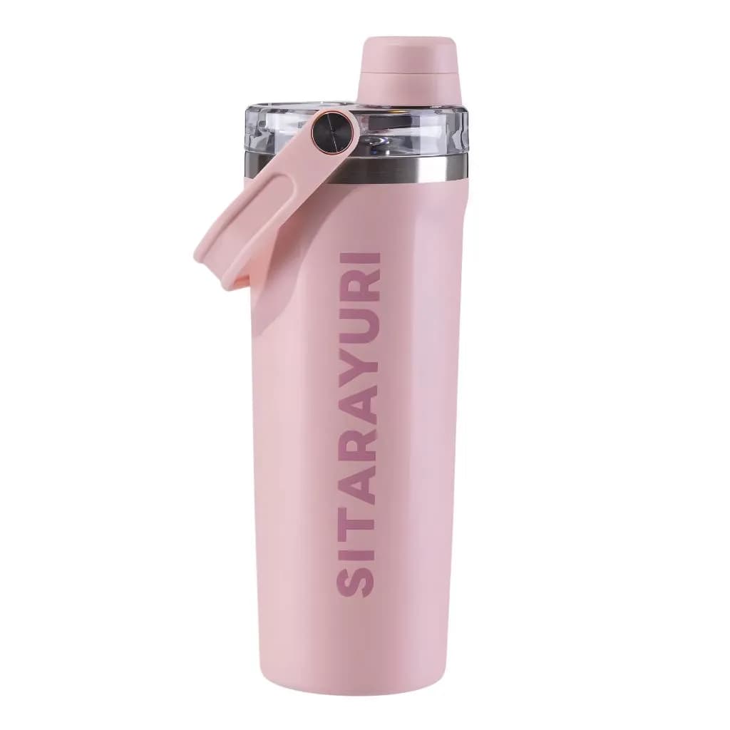 بطری آب ورزشی استیل 800ML دسته دار — تصویر ۵