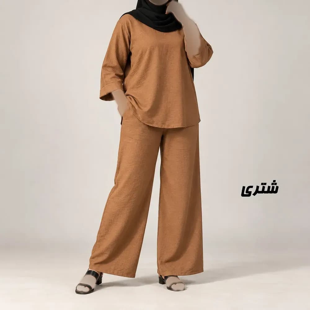 ست بلوز شلوار صوفیا فری سایز زنانه مناسب تا سایز 50 چهارفصل شیک و راحت بدون آبرفت و رنگ رفت — تصویر ۱۱