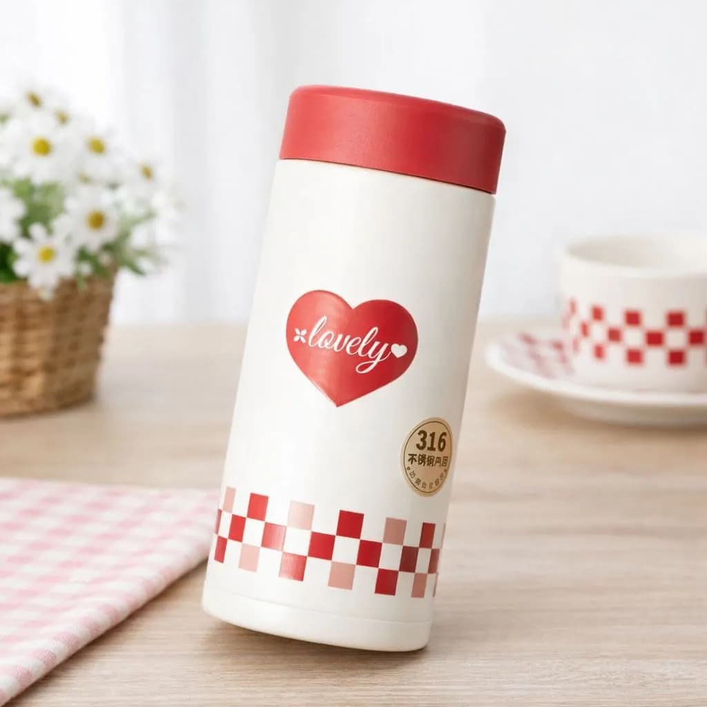 مینی فلاسک استیل Diyi طرح Lovely گنجایش 200Ml — تصویر ۳