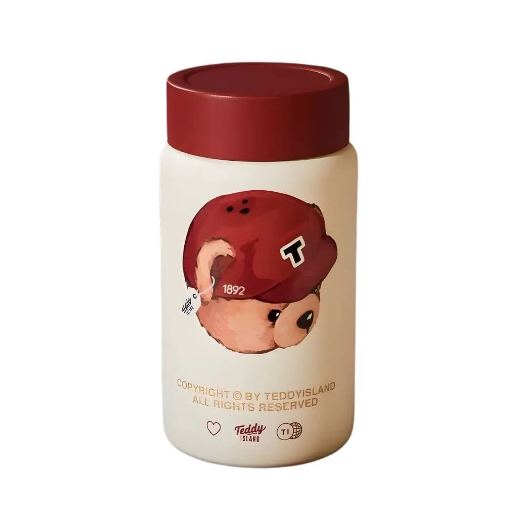 مینی فلاسک استیل Diyi طرح تدی گنجایش 280Ml — تصویر ۴