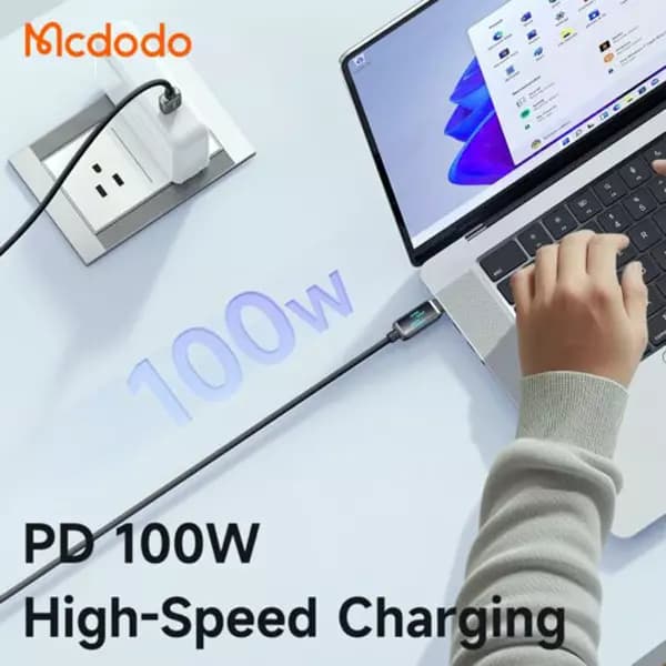 کابل شارژ تایپ سی به تایپ سی 100 وات مک دودو مدل CA-4250 طول 1.2متر — تصویر ۴