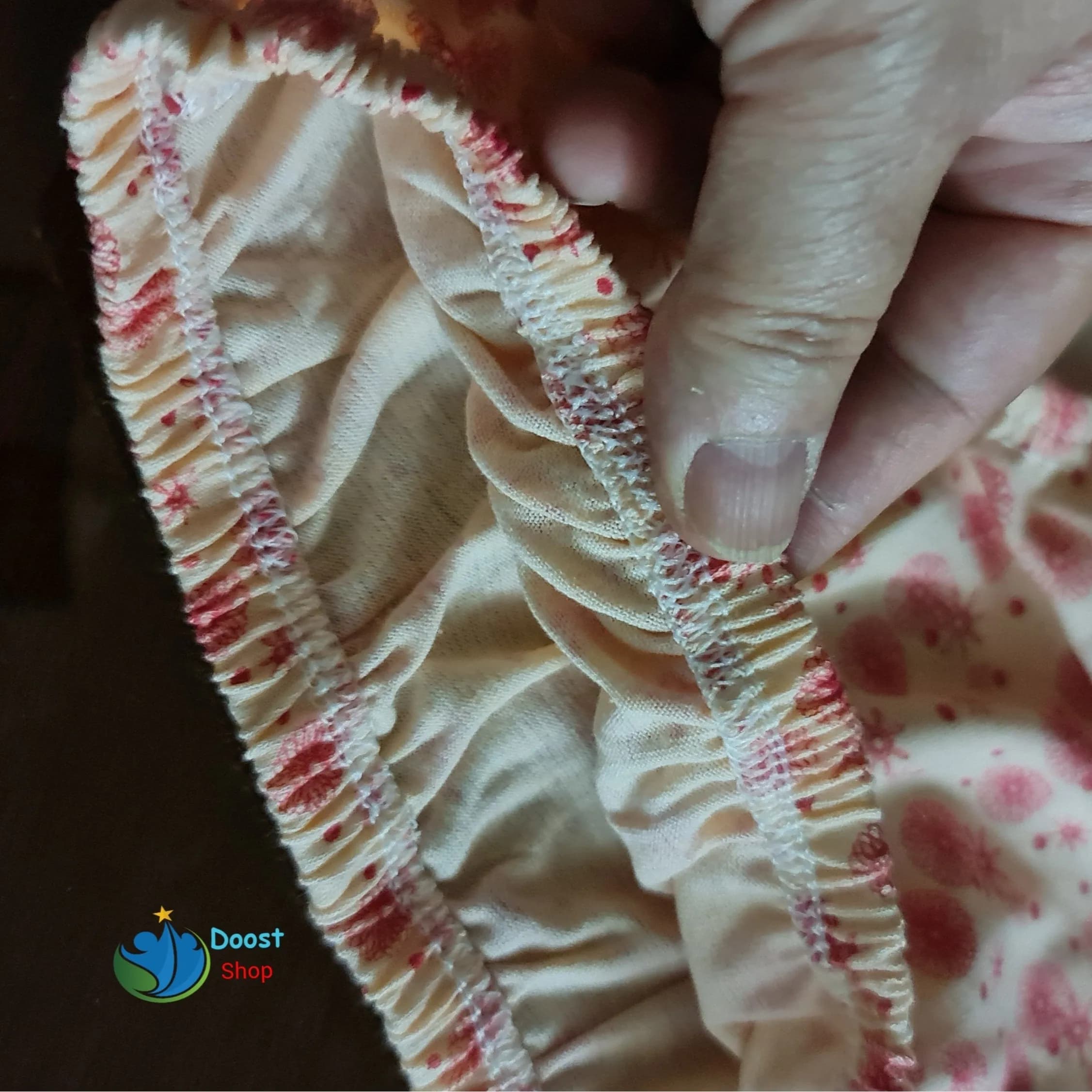 شورت نخی زنانه طرح دار سایز بزرگ 42 تا 52 — تصویر ۵