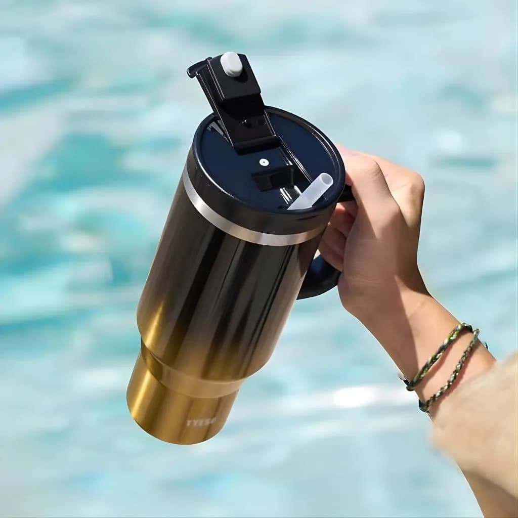 تامبلر استیل دسته دار تایسو 1200ml — تصویر ۲