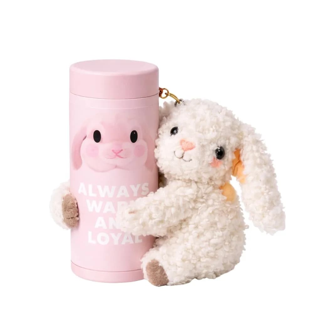 پک هدیه لاکچری تراول ماگ و عروسک LOVE TEDDY برند DIYI — تصویر ۳