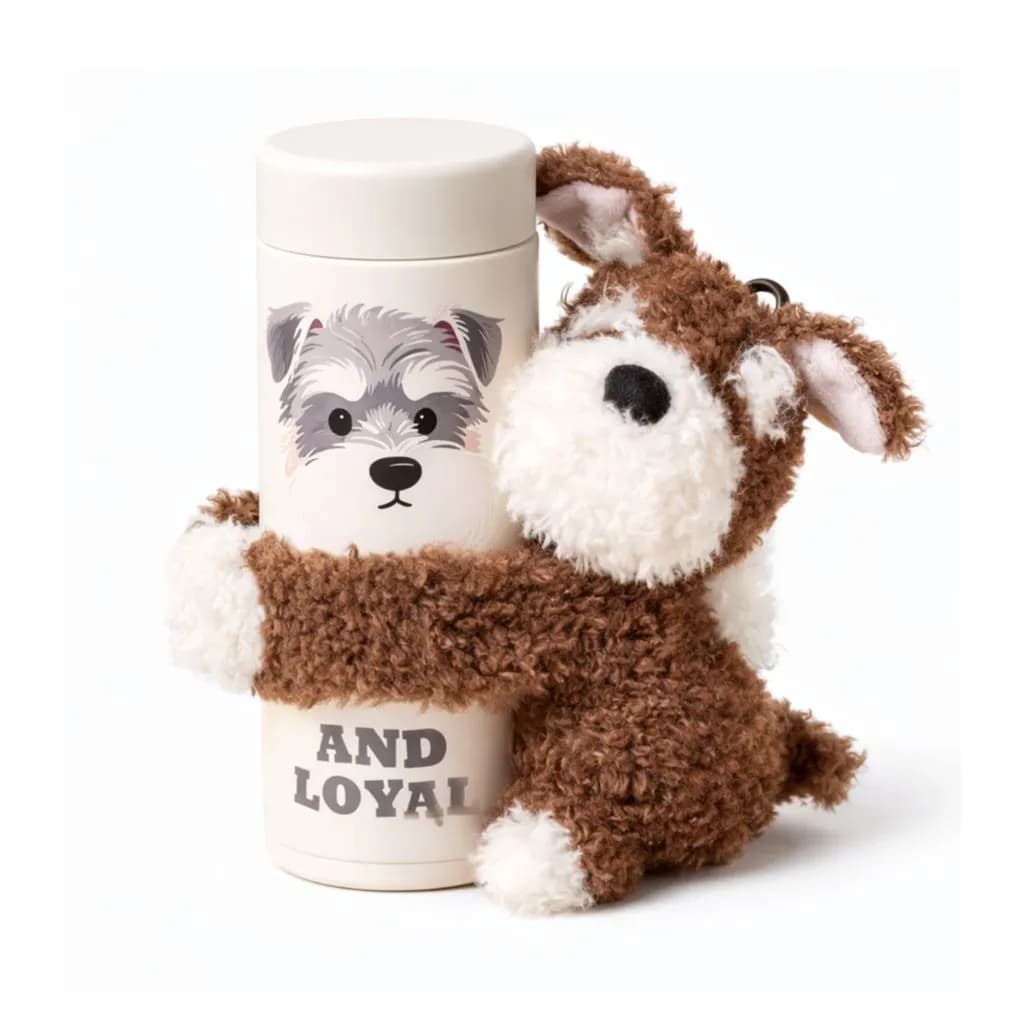 پک هدیه لاکچری تراول ماگ و عروسک LOVE TEDDY برند DIYI — تصویر ۵