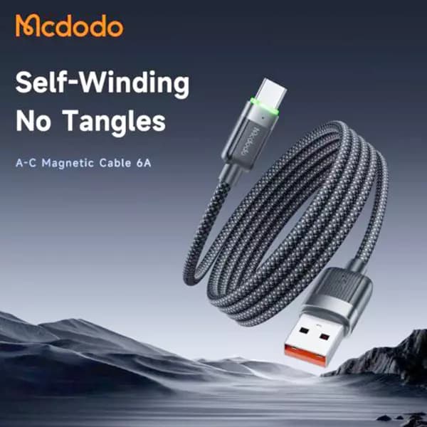 کابل USB به تایپ سی بدنه مگنتی 1.2متر 100 وات مک دودو مدل CA-5650 — تصویر ۳
