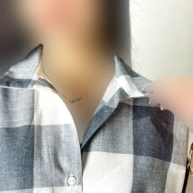 شومیز گره ای نخی آستین سه ربع — تصویر ۸