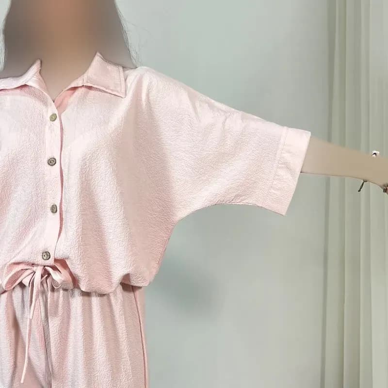ست شومیز و شلوار زنانه پارچه لینزی — تصویر ۸