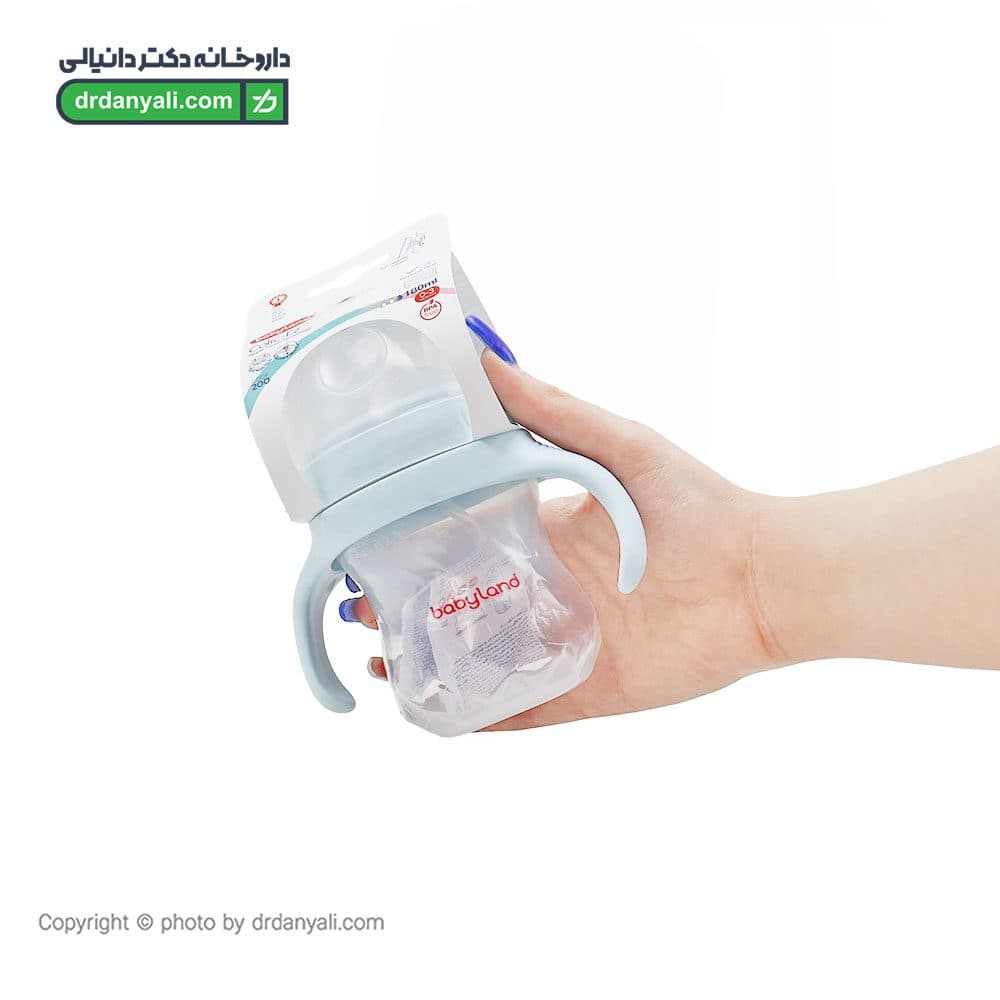 شیشه شیر دسته دار بیبی لند کد 200 180 میلی لیتر — تصویر ۲