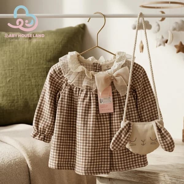 ست پیراهن و کیف دخترانه Cocosiss کد 2613