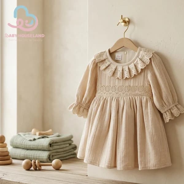 ست پیراهن و تل سر دخترانه Mioe کد 25160