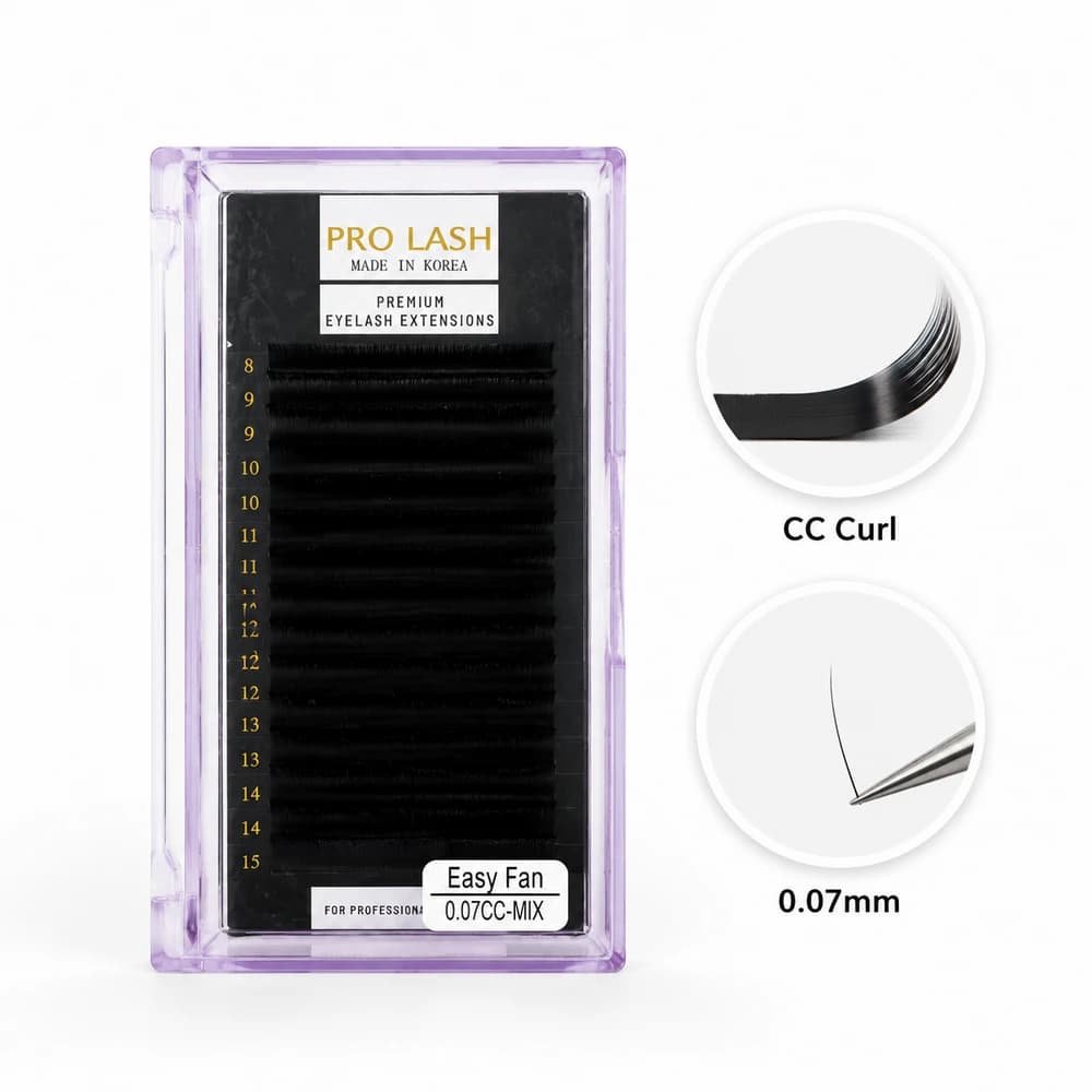 پالت مژه والیوم پرولش Pro Lash Easy Fan 0.07 CC-Mix