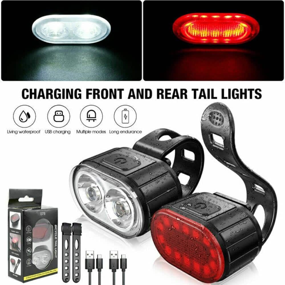 چراغ جلو و عقب شارژی دوچرخه BIKE TAIL LIGHT 078 — تصویر ۲
