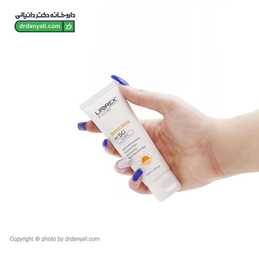 کرم ضد آفتاب بی رنگ پوست خشک لیپورکس SPF50 حجم 40 میلی لیتر — تصویر ۲
