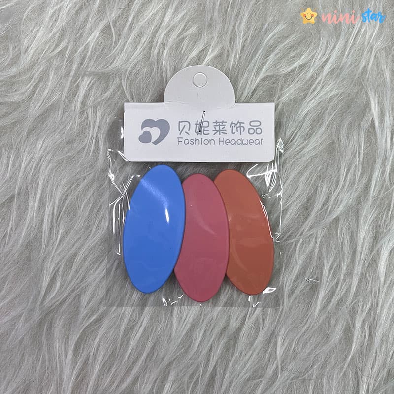 گیره رنگی 3 عددی طرح بیضی