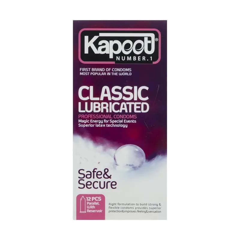 کاندوم کلاسیک کاپوت مدل Lubricated بسته 12 عددی