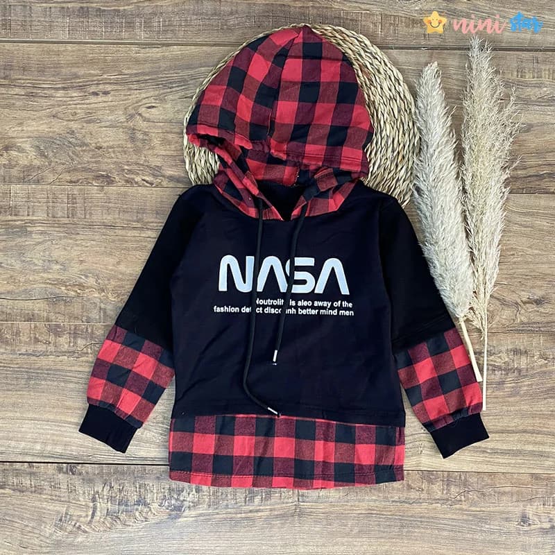 هودی چهار خانه مدل NASA قرمز