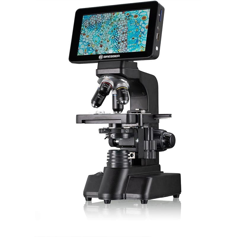 میکروسکوپ دیجیتال آزمایشگاهی با صفحه نمایش LCD برسر
