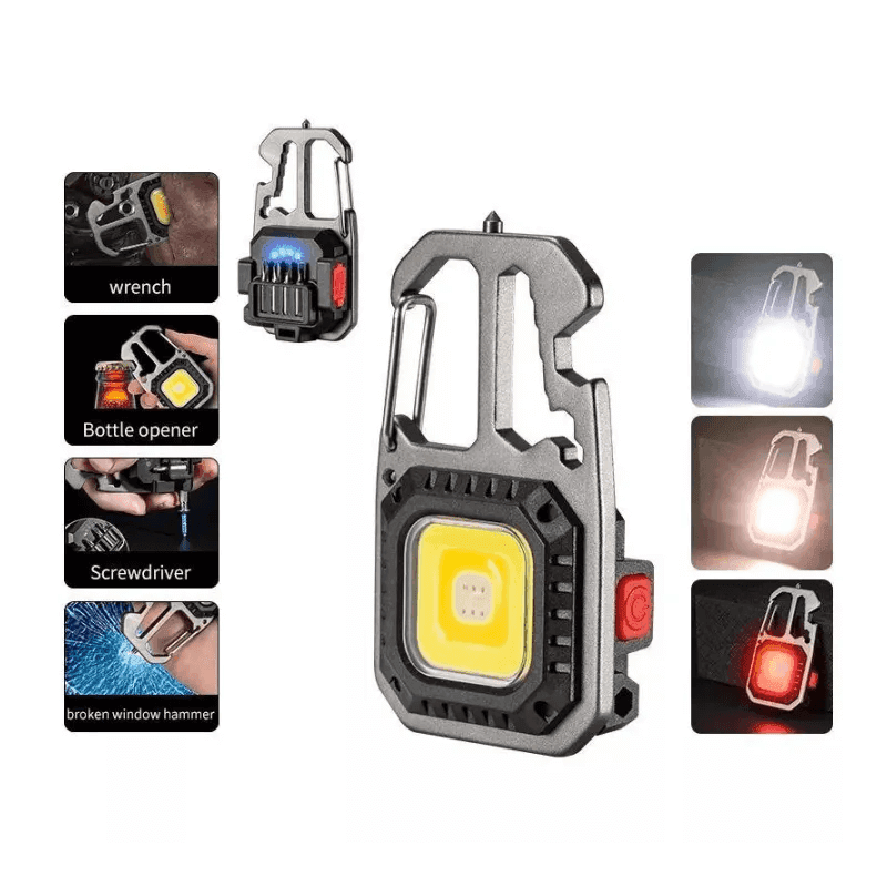 چراغ تاکتیکال چندکاره کمپینگ مدل LED Rechargeable Keychain Light W5147 — تصویر ۱۲