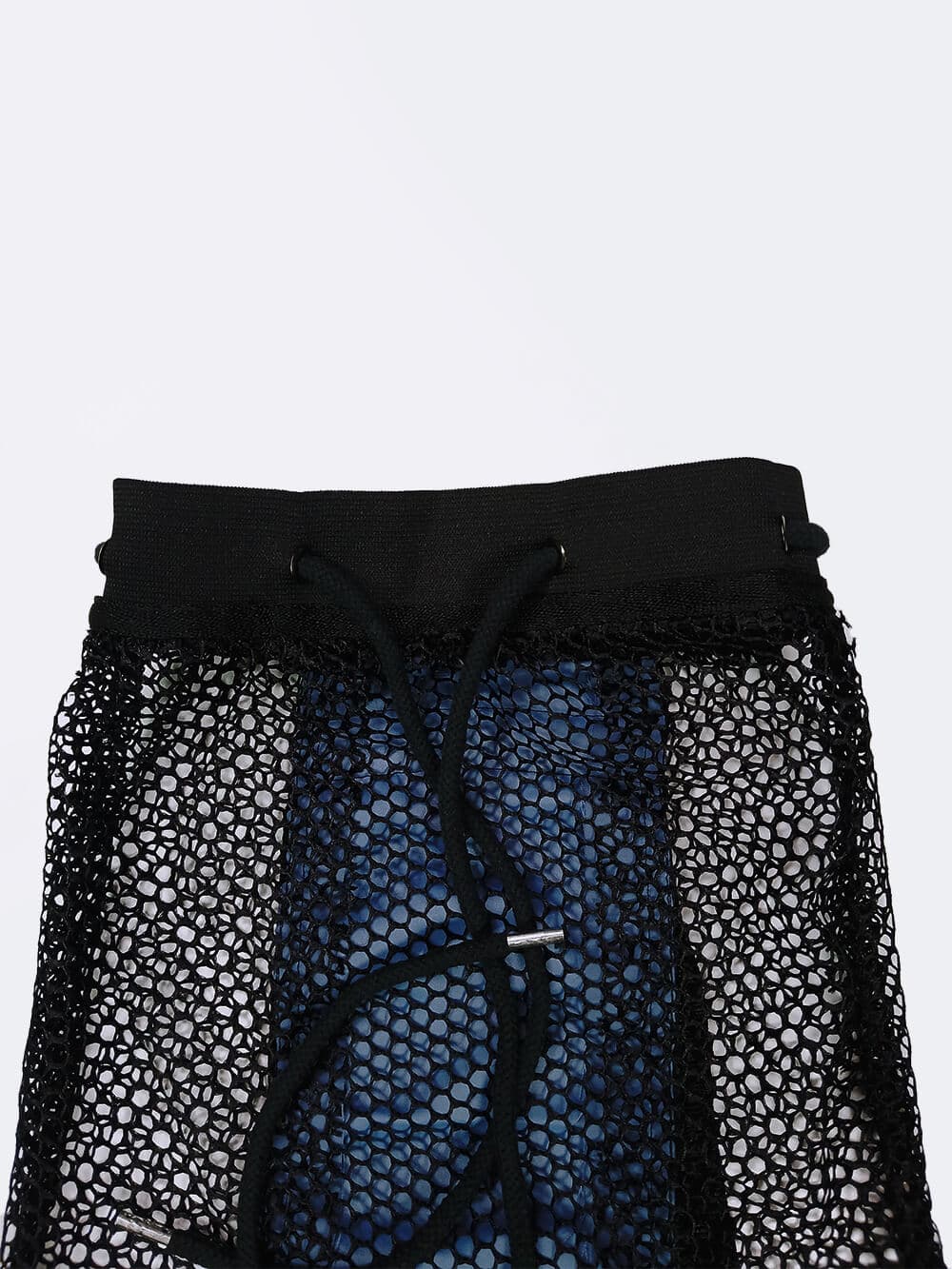 مش بگ ( mesh bag ) آبی رنگ توری برای خشک شدن سریع وسایل استخر ، ساحل و دریا نابایجی ( Nabaiji ) — تصویر ۴