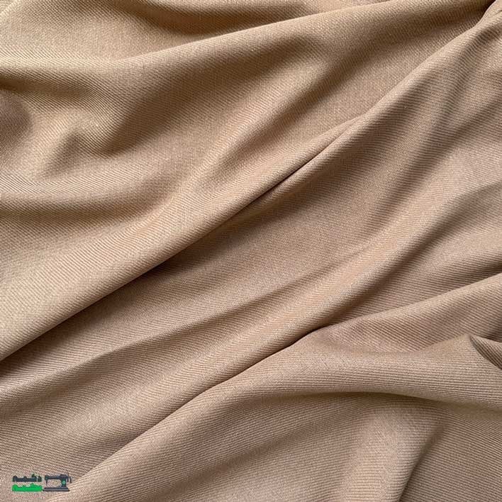 پارچه لینن کجراه شکلاتی کم رنگ — تصویر ۴