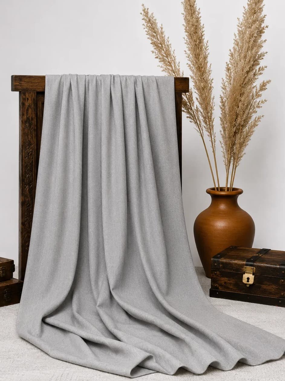 پارچه لینن زارا طوسی رنگ ساده