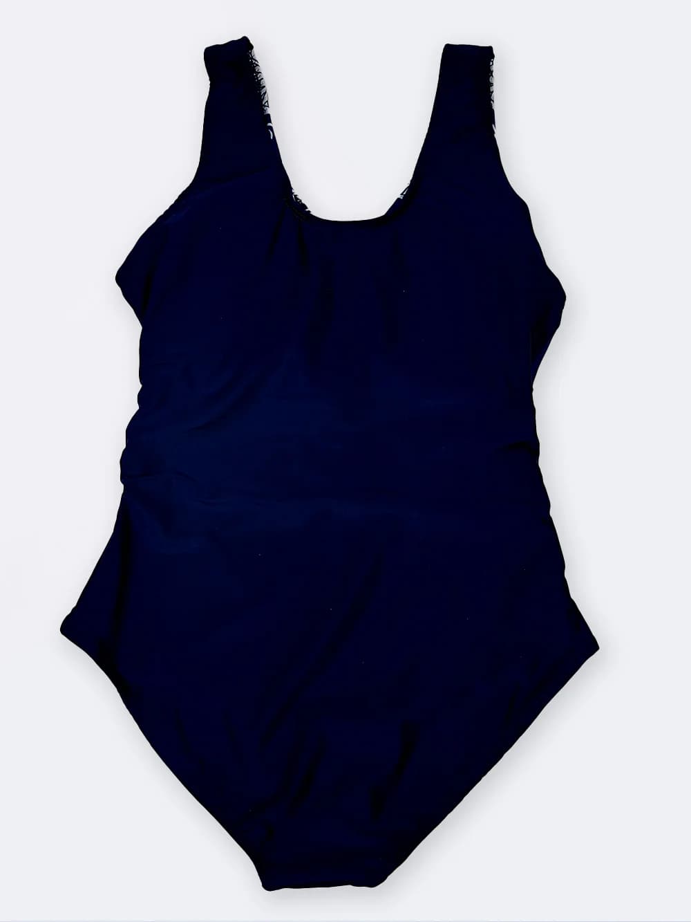 مایو شیک کمر شیشه ای زنانه شیک در مدل اسلیپ کاپدار اسپیدو ( Speedo ) سرمه ای — تصویر ۲