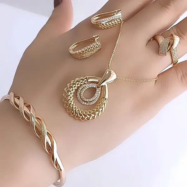ست اشکی نگین دار ژوپینگ
