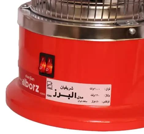 بخاری برقی والور (زنبوری) 360 درجه البرز مدل V2000 — تصویر ۲