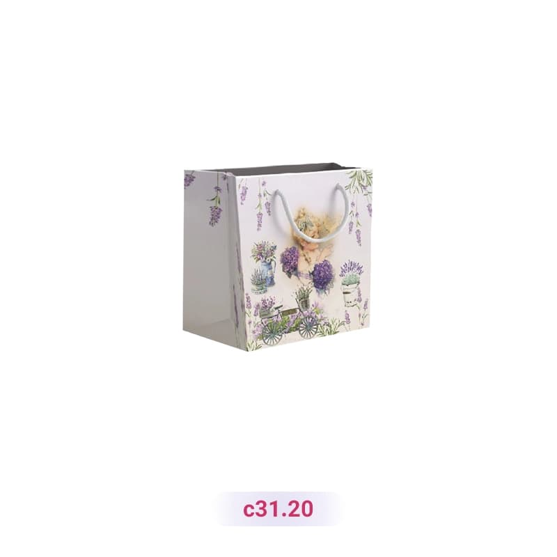 پاکت کادو با طرح گل و فرشته سفید (سری 20)