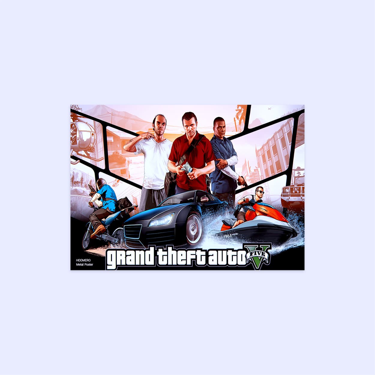 پوستر هومرو مدل فلزی طرح GTA کد PS535