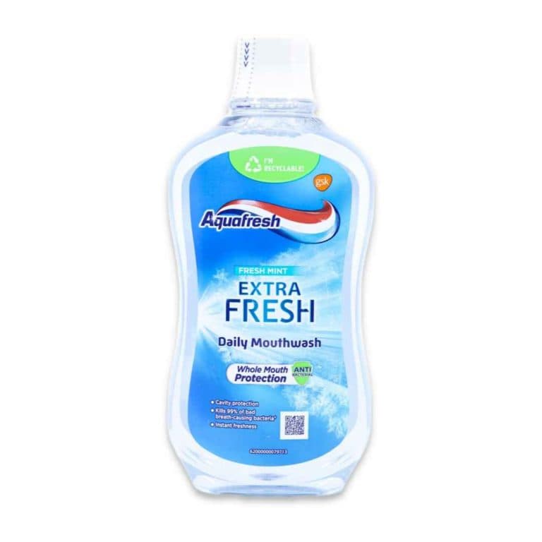 دهانشویه آکوافرش Aquafresh مدل EXTRA FRESH با رایحه نعناع 500 میل — تصویر ۲