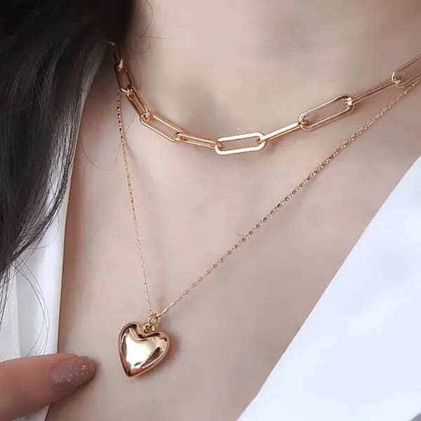 گردنبند دولاین قلب‌آویز ژوپینگ