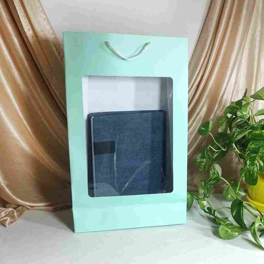 پاکت کادو با طرح پنجره ای فیروزه ای (سری 40) — تصویر ۲