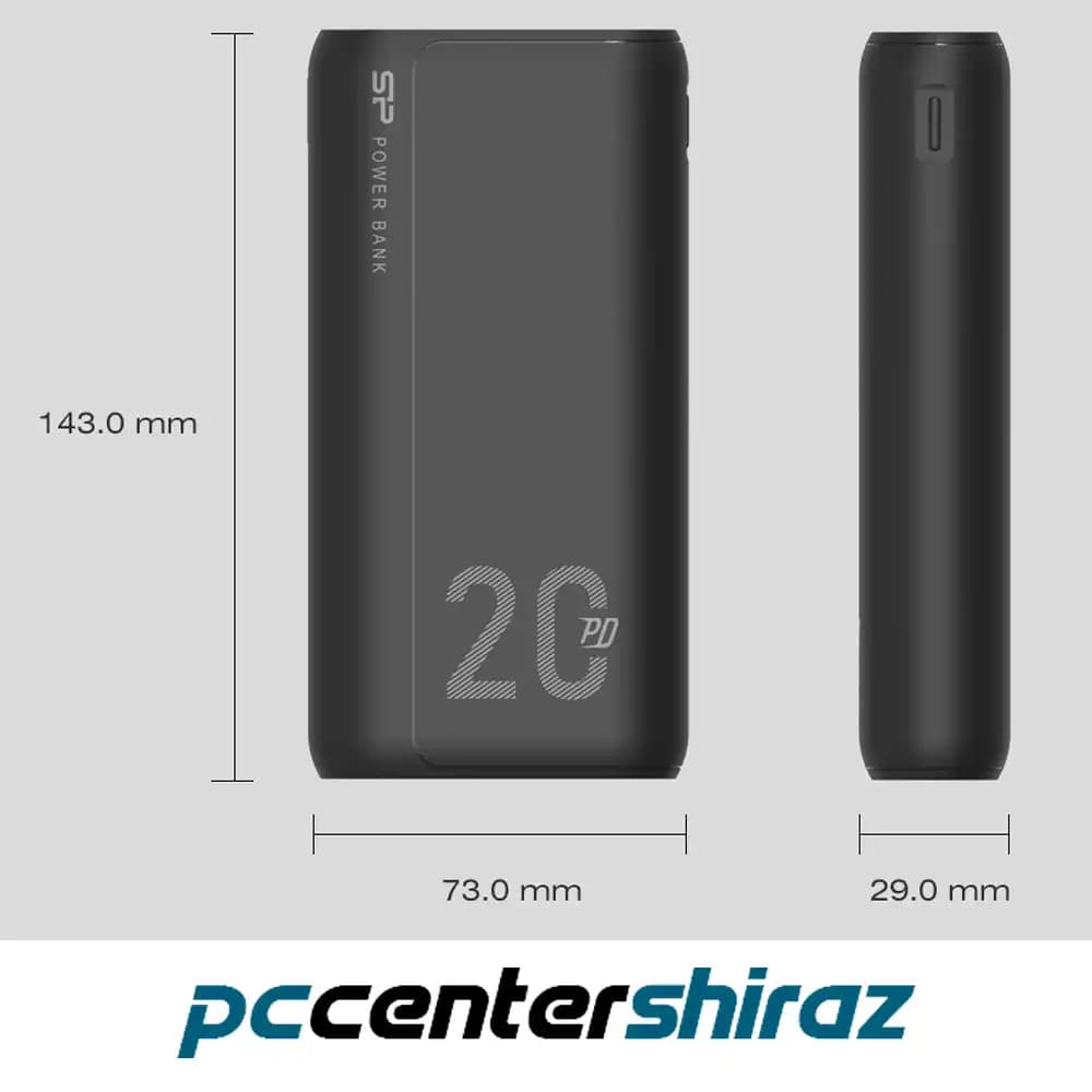 پاوربانک سیلیکون پاور مدل QS15 ظرفیت 20000 میلی آمپر ساعت POWER BANK SP