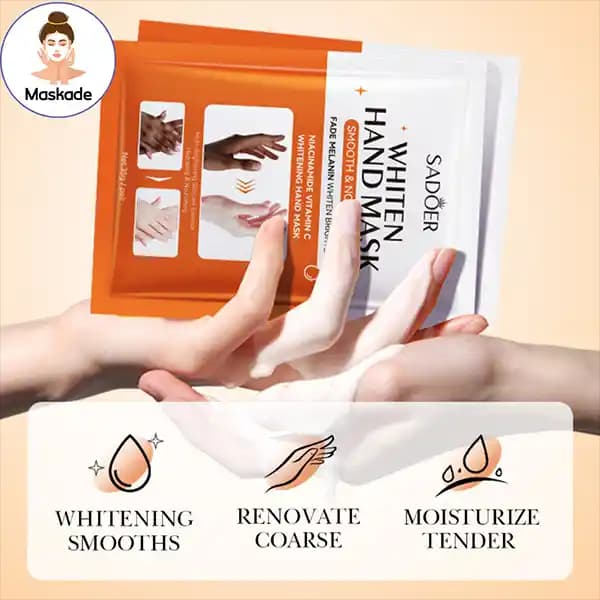 ماسک پوشیدنی دست Sadoer مدل Whiten سفید کننده پوست وزن 35 گرم — تصویر ۶