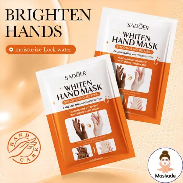 ماسک پوشیدنی دست Sadoer مدل Whiten سفید کننده پوست وزن 35 گرم — تصویر ۷