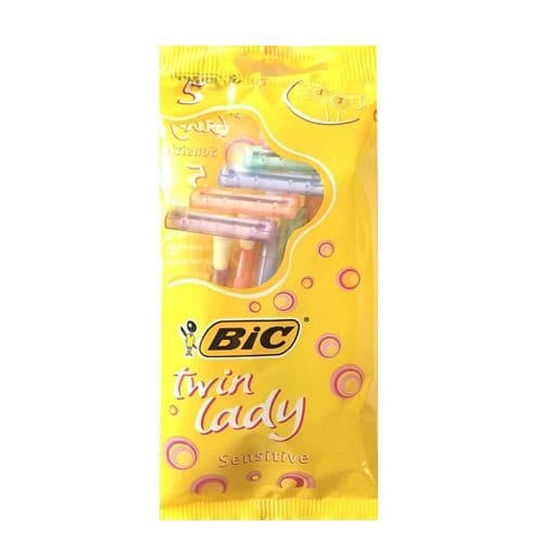 خودتراش بیک Bic مدل Twin Lady تیغ دو لبه مناسب بانوان بسته 5 عددی — تصویر ۲
