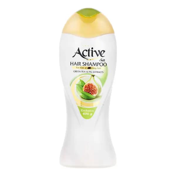 شامپو حجم دهنده موی سر اکتیو Active مدل Green Tea And Fig مناسب موهای چرب وزن 400 گرم — تصویر ۳