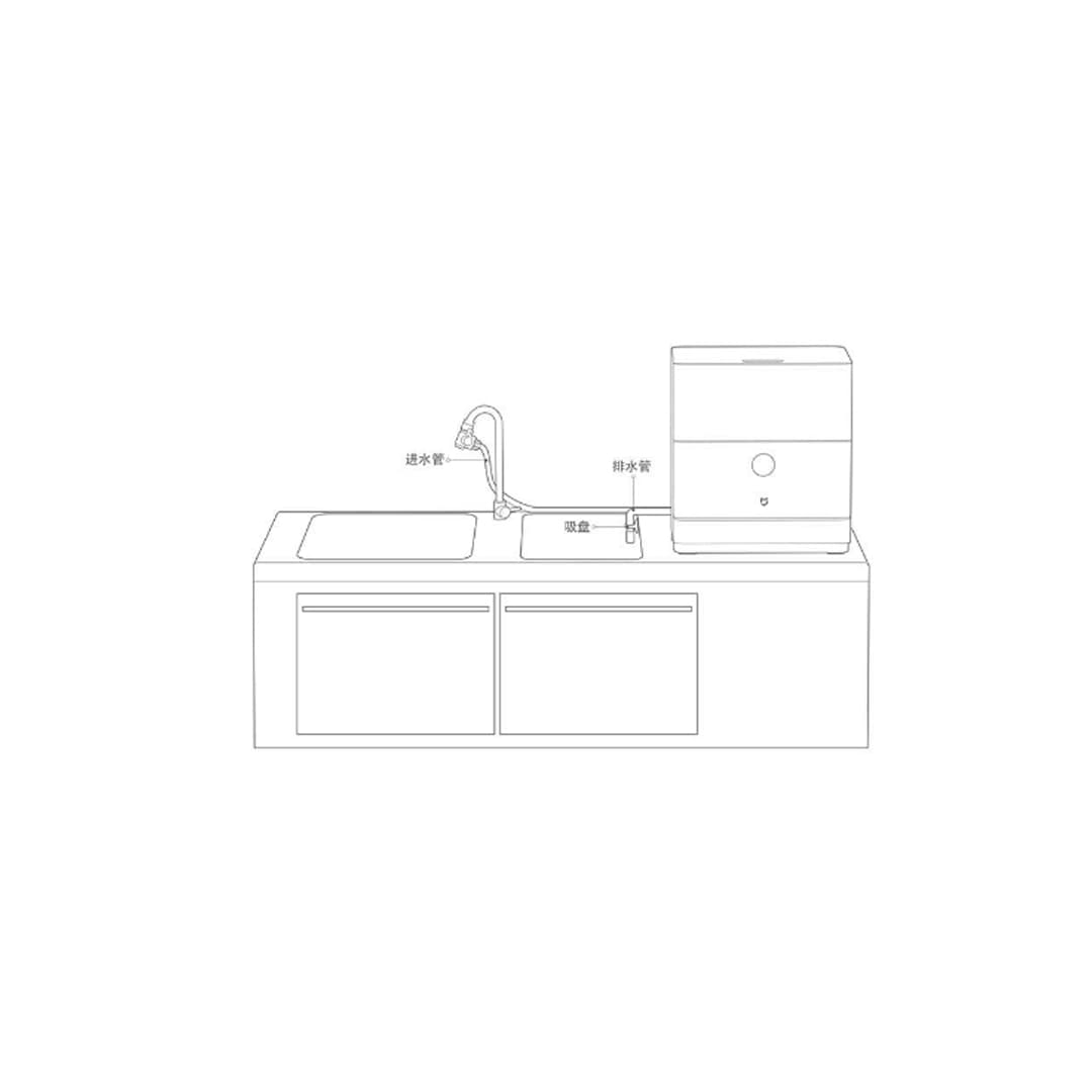 ماشین ظرفشویی هوشمند 5 نفره رومیزی شیائومی S1 مدل QMDW0501M — تصویر ۴