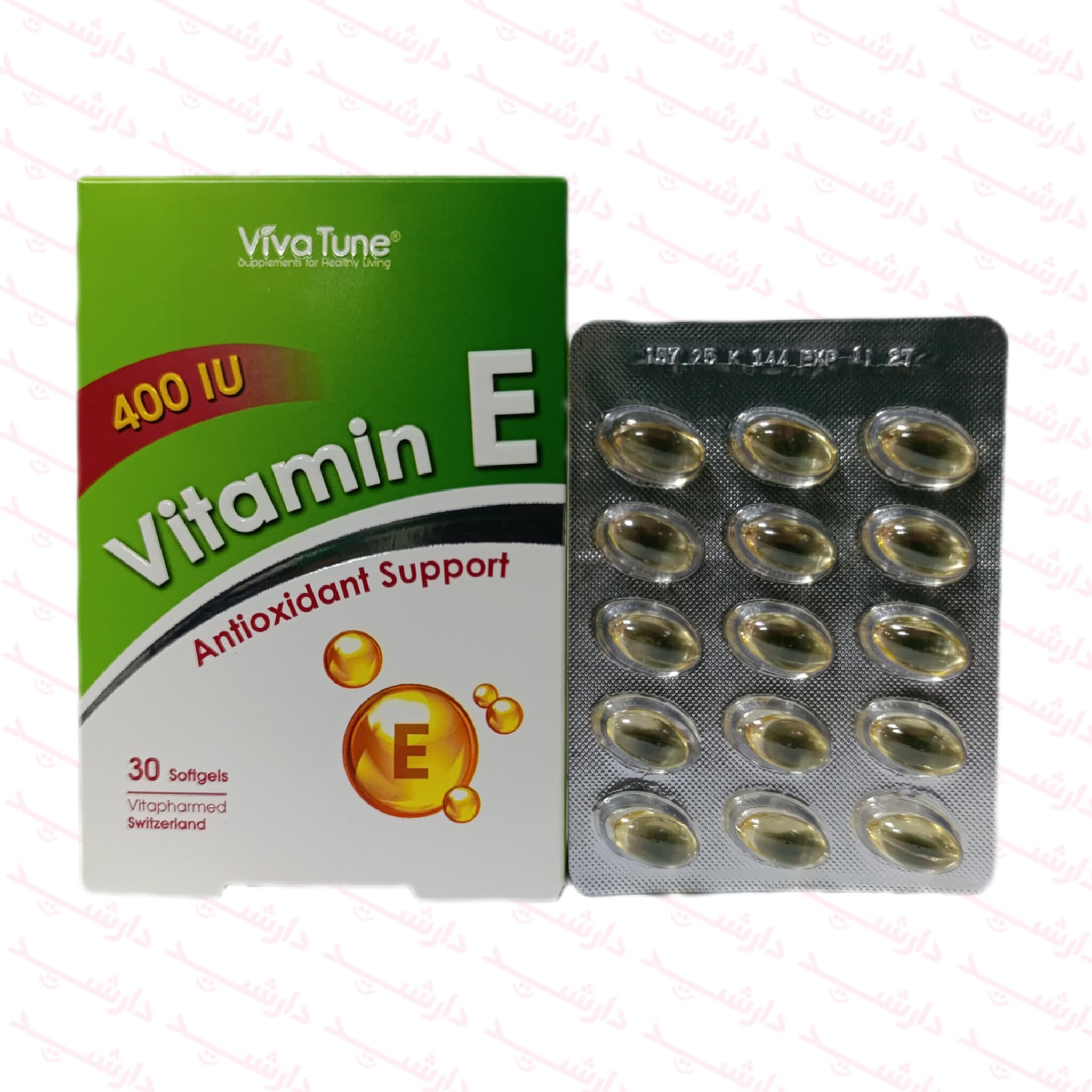 کپسول نرم ژلاتینی ویواتیون ویتامین 400 E واحد 30 عددی — تصویر ۲