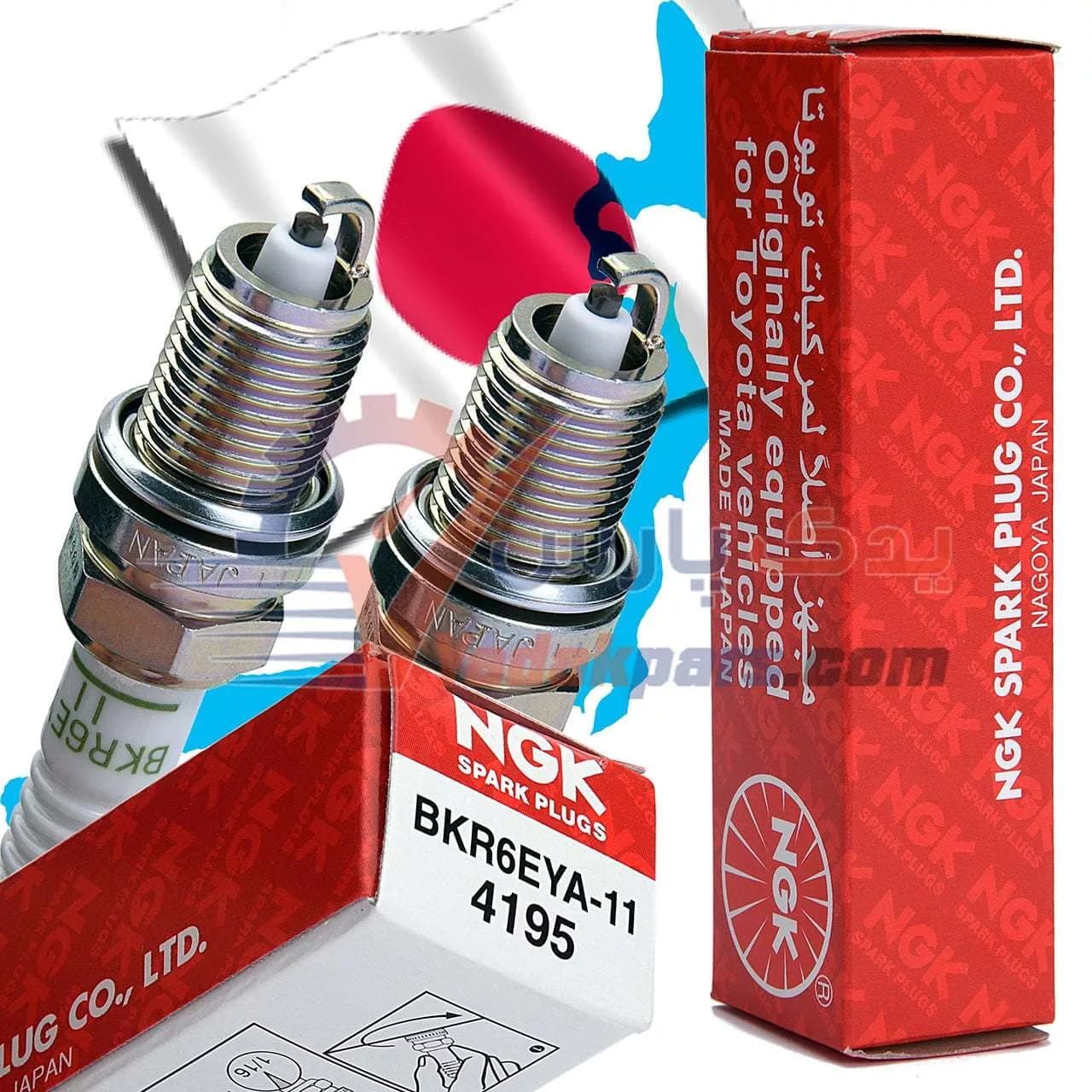 شمع پایه کوتاه V POWER برند NGK ژاپن (بسته4عددی)
