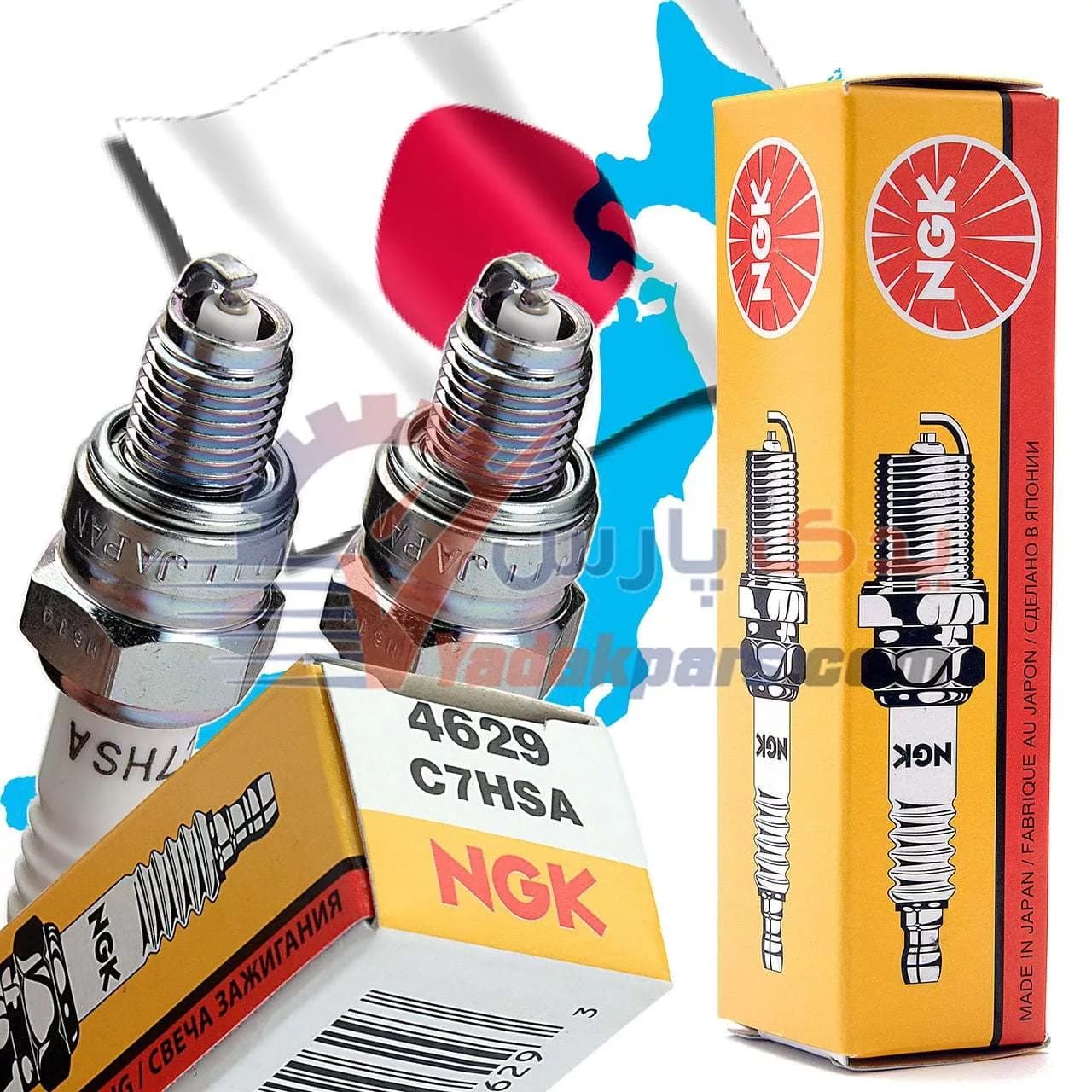 شمع موتور ویو و موتور سیکلت هوندا 70 NGK ژاپن (1عددی)