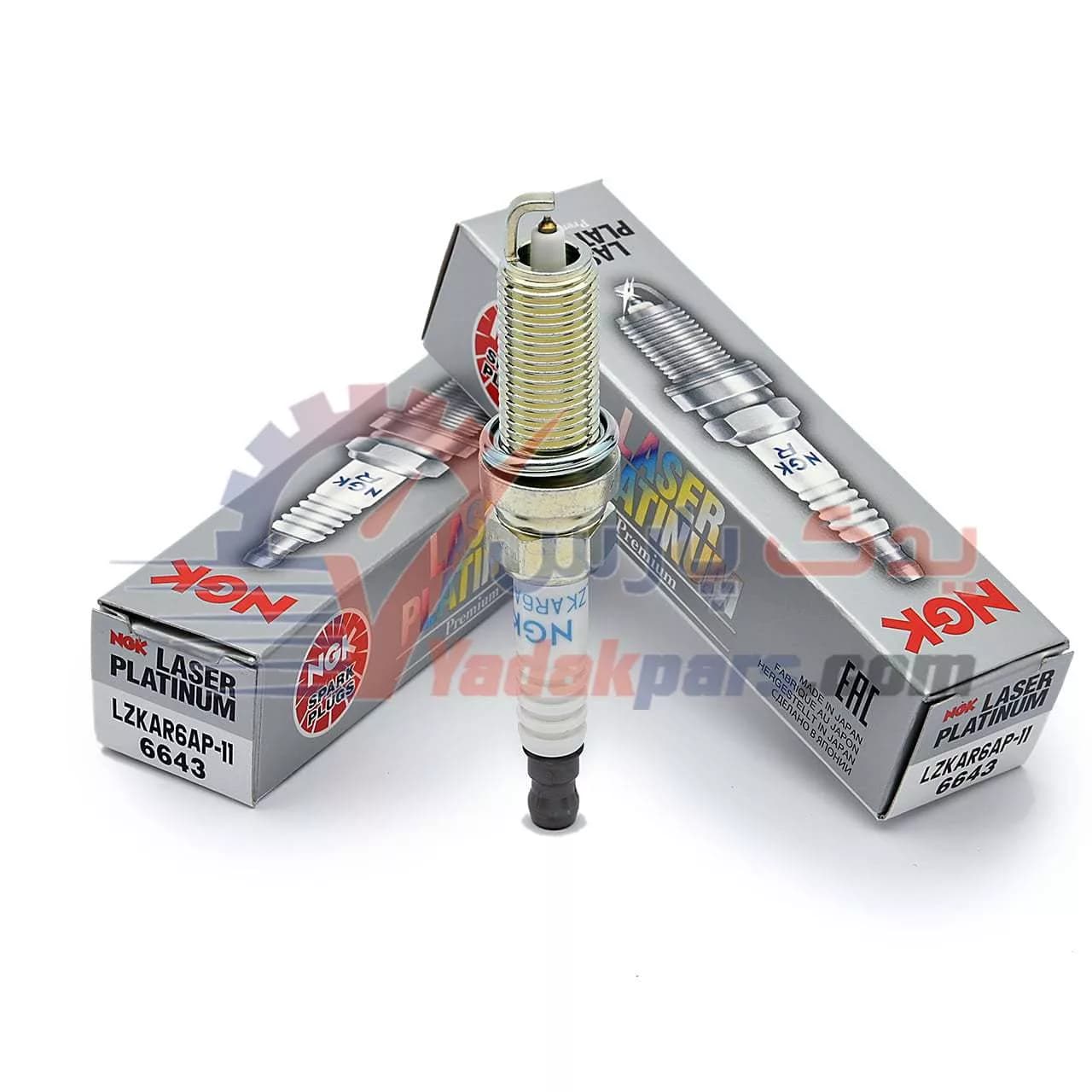 شمع پلاتینیوم لیزر انجیکا آچار14 یورو 4 NGK ژاپن (بسته۴عددی) — تصویر ۴