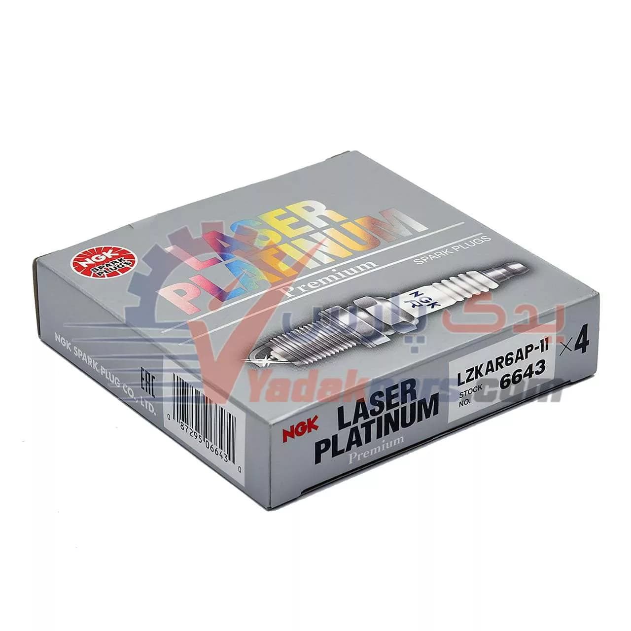 شمع پلاتینیوم لیزر انجیکا آچار14 یورو 4 NGK ژاپن (بسته۴عددی) — تصویر ۲