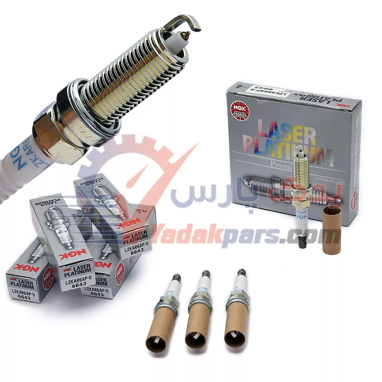 شمع پلاتینیوم لیزر انجیکا آچار14 یورو 4 NGK ژاپن (بسته۴عددی)