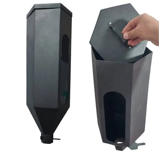 سیلو قهوه 6 ضلعی مشکی تیرکس {گنجایش 8kg}