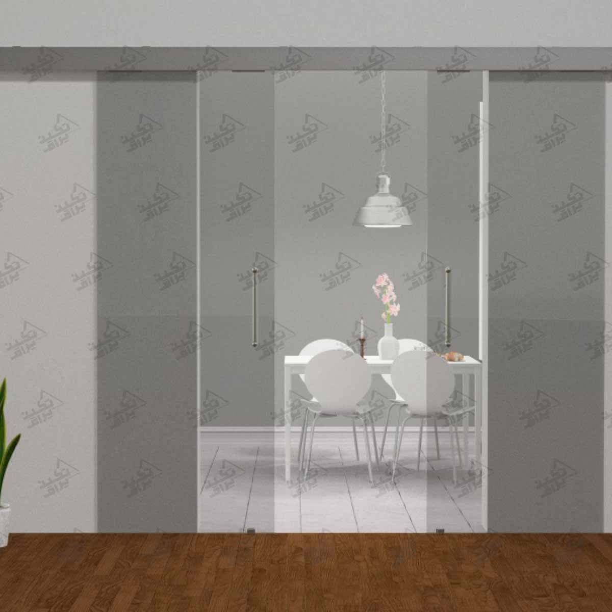 مکانیزم درب ریلی شیشه ای دولنگه آلباتور مدل 9950، 9951 و 9960